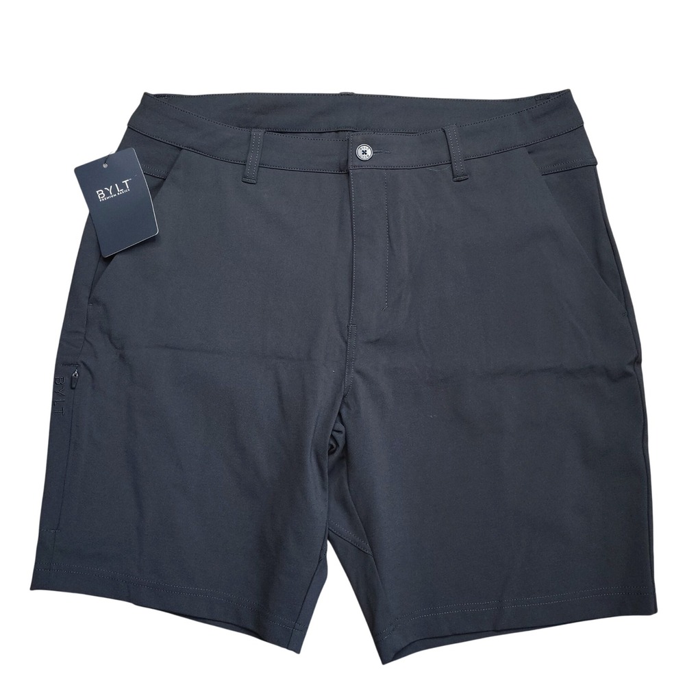 BYLT Everyday Shorts Mens 38 Dark Charcoal NWT Standard Fit Performance Tech